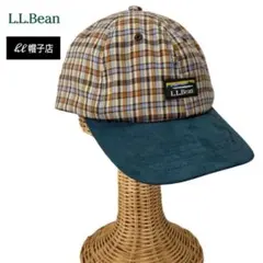 L.L.Bean　CAP　チェック柄　ベージュ×グリーン　オールシーズンのサムネイル