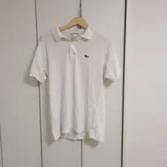 フランス製 LACOSTE サイズ4 半袖ポロシャツ ホワイトのサムネイル