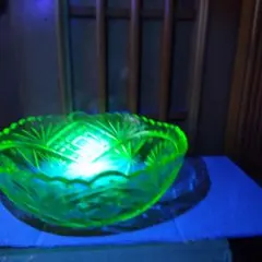 ウランガラス プレスガラス 菓子鉢 氷皿 昭和 레트로