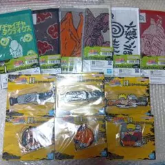 一番くじ　NARUTO　Ｈ賞ラバーアソート全6種　Ｉ賞ジャガードミニタオル全6種
