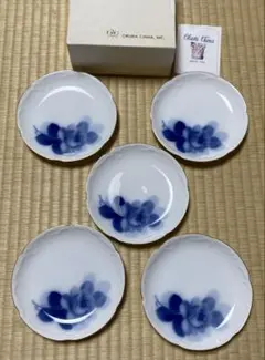 大倉陶園 ロイヤルブルー 瑠璃稲穂金彩金蝕 ディナープレート 26cm