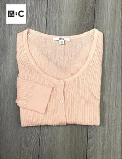 【週末限定お値下げ】ユニクロC リブ編み カーディガン M ピンク