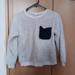 グレー フリース トレーナー ポケット付き 130　値下げ