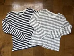 ストライプ長袖Tシャツ 2枚セット Mサイズ