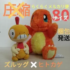 【圧縮無し】ポケモン　ヒトカゲ　もふぐっとぬいぐるみ　＆ ズルッグ　ぬいぐるみ