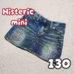 値下げ＊美品＊Histeric mini＊ミニちゃん柄デニムミニスカート/130