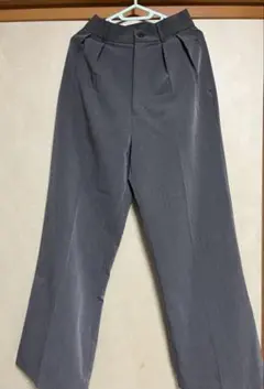 センタープレスタックワイドパンツ