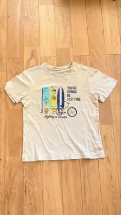 サーフボード柄 プリントTシャツ ベージュのサムネイル