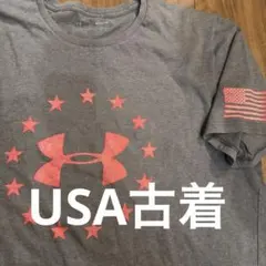 USA古着 プリントTシャツ メンズXL グレーUNDER ARMOR