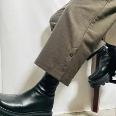 ★日本製 Y2K 裾スリット クロップドパンツ カーキのサムネイル