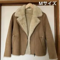 UNIQLO ムートンコート ベージュ フロントジッパー