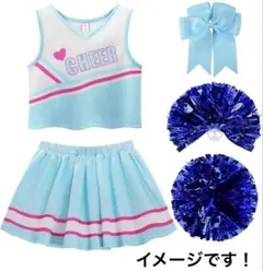 チアガール チアリーダー 衣装　キッズ コスチューム　130　発表会　忘年会