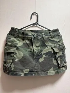 迷彩タイトスカート サイドポケット付き