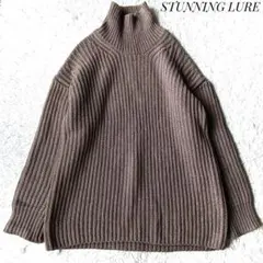 【スタニングルアー】ハイネックニットプルオーバー ブラウン М