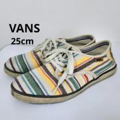 VANS スニーカー マルチストライプ 25cm off the wall