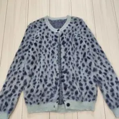 シシエス JB キッドモヘア混　レオパード柄 カーディガン F