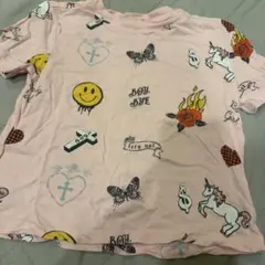 FOREVER 21 ガールズ Tシャツ ピンク 総柄のサムネイル