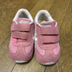 ASICS ピンク スニーカー ベルクロ