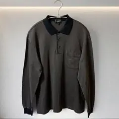 【美品】dunhill ダンヒル ヴィンテージ長袖ポロシャツ 千鳥 イタリア製のサムネイル
