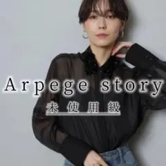 6未使用級　Arpege story アルページュストーリー 衿ビジューシャツのサムネイル