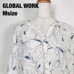 GLOBAL WORK グローバルワーク ノースリーブ シャツ 花柄模様　A6