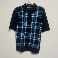 【最終値下げ】FRED PERRY / ニットポロ / 半袖 /ネイビー