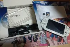 PS Vita 2000 ライトブルー/ホワイト 本体(箱付き) ＆おまけ付き