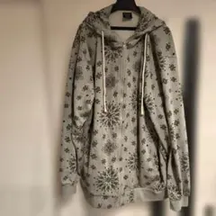 未着用美品】アルマーニエクスチェンジ 幾何学 総柄 ジップパーカー XS 