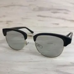 サーモント型 ライトグレーレンズ サングラス 伊達メガネ メンズ レディース ①