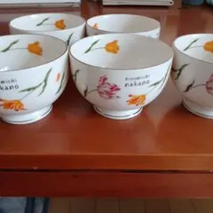 hiromichi nakano 花柄ボウル 5個セット　値下げ不可