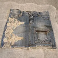 T*y様 レース装飾付きデニムタイトスカート