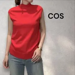 COS フレンチスリーブハイネック サマーニット レッド sizeSのサムネイル