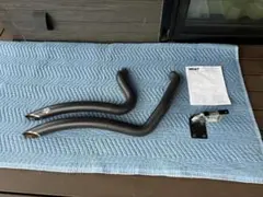 マフラー マットブラック スチール製 クロームエンドキャップのサムネイル