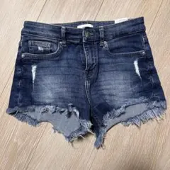 ダークデニム カットオフショートパンツ 34