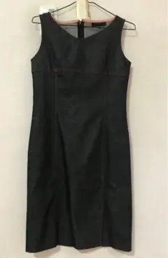 ワンピース　ジャンパースカート　ブラックデニム　アンタイトル