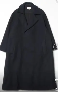 EMMA CLOTHES シンプルロングコート　ネイビーのサムネイル