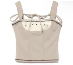 andmary Luca stitch tops beige リバイバル - メルカリ