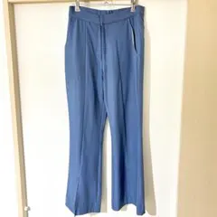 JEANASIS レディース ブルー フレアスラックス フリーサイズ　美品