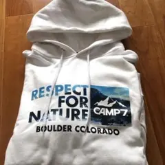 CAMP7 コットン100 裏起毛パーカー