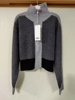 AZUL BY MOUSSY ニットトラックジャケット グレー タグ付き