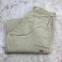 Dickies　ダブルニーワークパンツ　チノ　W35　ベージュ　古着のサムネイル
