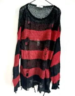 薄手ボロニット セーター グランジ パンク Y2K カートコバーン