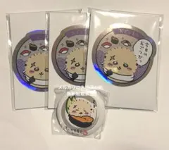 ちいかわ寿司 ホログラムステッカー 缶バッジ in カプセル ラッコ ガチャ