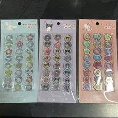 サンリオ　おはじきふうシール　シナモロール　ハローキティ　クロミ