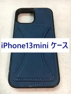 【C3869】iPhone13mini ケース カバー カード入 ネイビー