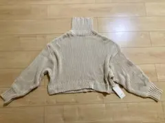 titivate リブニットセーター M ライトベージュ