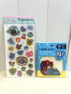 セリア　エンジェルブルー　エポキシシール　フレークステッカー　ラメ