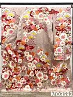 振袖 長襦袢 セット 刺繍 金彩 身丈 163cm 撥水加工済 MOset050 - メルカリ
