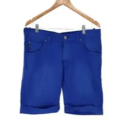 ARMANI JEANS デニム ハーフパンツ サイズ32 青 古着 アルマーニのサムネイル