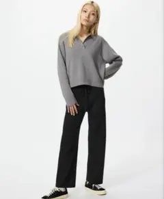 ユニクロ ウォッシャブルリブニットパンツ XL